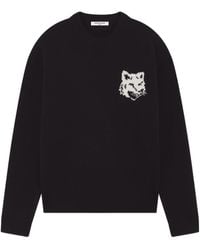 Maison Kitsuné - Maison Kitsuné Fox Head Intarsia-Knit Jumper - Lyst