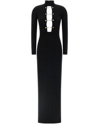 Elisabetta Franchi - Jewel Cufflinks Knit Dress - Lyst