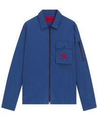 BOSS - Zip-Through Overshirt - Lyst