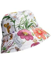 Gucci - Printed Twill Bucket Hat - Lyst
