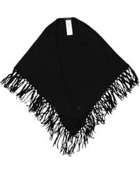 Weekend by Maxmara - Tornado Fringed Triangle Shawl - Lyst