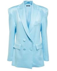 Alex Perry - Wells Crepe Satin Blazer - Lyst