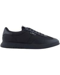 Emporio Armani - Logo-Plaque Panelled Sneakers - Lyst