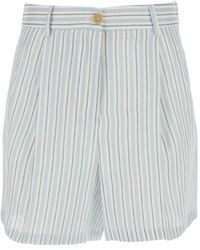 Semicouture - Semi Couture High-Waist Striped Shorts - Lyst