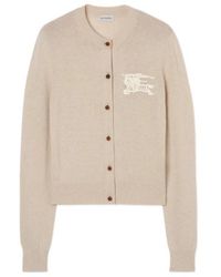 Burberry - Wool-Cotton Crochet Ekd Cardigan - Lyst