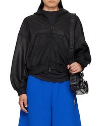 Balenciaga - Cropped Zip-Up Hoodie - Lyst