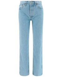 RE/DONE - High-Rise Straight-Leg Jeans - Lyst