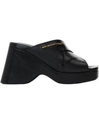 Alexander Wang - Float 105Mm Platform Leather Sandals - Lyst