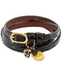 McQueen - Wrap Skull Charm Bracelet - Lyst