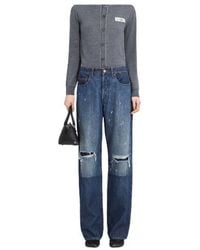 MM6 by Maison Margiela - Barrel-Leg Jeans - Lyst
