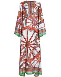 Dolce & Gabbana - Carretto-Print Twill Kaftan Dress - Lyst