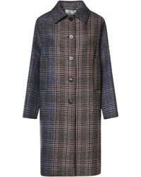 Ottod'Ame - Ottod'Ame Checked Button-Front Coat - Lyst