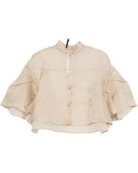 Max Mara - High-Necked Short-Sleeved Top - Lyst
