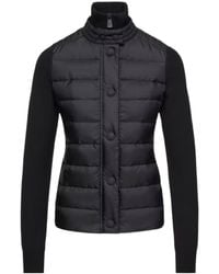 Moncler - Grenoble Quilted Panel Zip Cardigan - Lyst