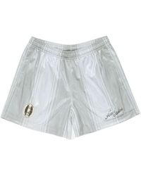 Acne Studios - Striped Logo Shorts - Lyst