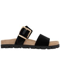 Miu Miu - Suede Buckle Sandals - Lyst