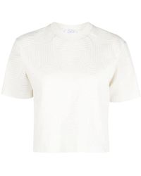Off-White c/o Virgil Abloh - Short-Sleeved Cropped T-Shirt - Lyst