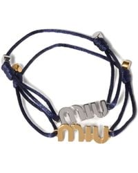 Miu Miu - Logo Cord Bracelets - Lyst