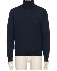 Valentino - Wool High-Neck Jumper With Vg Embroidery - Lyst