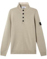Stone Island - Regular-Fit Half-Zip Jumper With Button Placket - Lyst