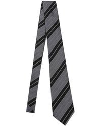 Saint Laurent - Wide Striped Tie - Lyst