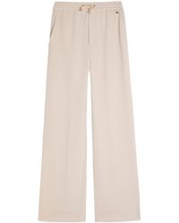 Herno - Wide-Leg Crepe Trousers - Lyst