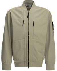 Stone Island - Soft Shell Bomber Jacket - Lyst