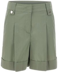 Liu Jo - Pleated Turn-Up Shorts - Lyst