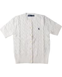 Polo Ralph Lauren - Short Sleeved Cable-Knit Cardigan - Lyst