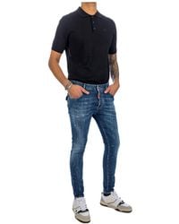 DSquared² - Short-Sleeved Knitted Polo Shirt - Lyst