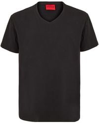 BOSS - Vneck Shortsleeve Tshirt - Lyst