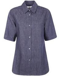 Studio Nicholson - Luis Short-Sleeved Buttoned Shirt - Lyst