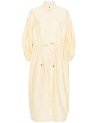 Brunello Cucinelli - Balloon-Sleeve Shirt Maxi Dress - Lyst