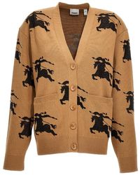 Burberry - Ekd Jacquard V-Neck Cardigan - Lyst
