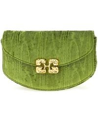 Ganni - Lulu Velvet Moire Chain Wallet - Lyst