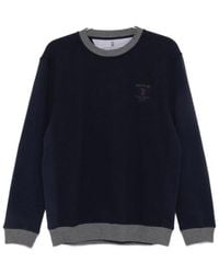 Brunello Cucinelli - Embroidery French Terry Sweatshirt - Lyst