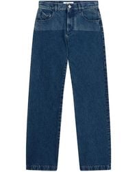 The Attico - The Two-Tone Wide-Leg Jeans - Lyst