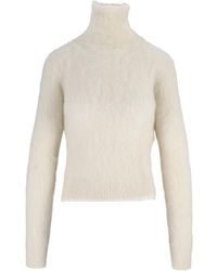 Dondup - Roll-Neck Fuzzy-Knit Sweater - Lyst