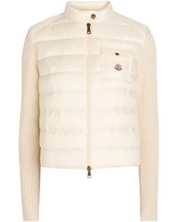 Moncler - Quilted Wool And Cashmere-Blend Cardigan - Lyst