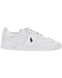 Polo Ralph Lauren - Hrt Aera Logo Embroidered Sneakers - Lyst