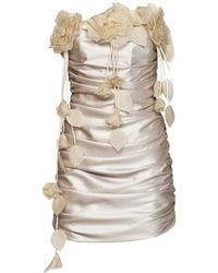GIUSEPPE DI MORABITO - Floral Pleated Mini Dress - Lyst