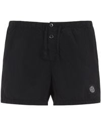 Stone Island - Logo Patch Drawstring Shorts - Lyst