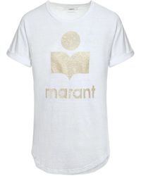 Isabel Marant - Isabel Marant Étoile Koldi Logo Printed Crewneck T-Shirt - Lyst
