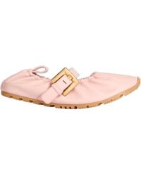 Balmain - Anthem Smooth Leather Ballet Flats - Lyst