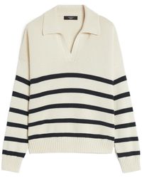 Weekend by Maxmara - Wkdpanfilo Striped Knitted Polo Top - Lyst