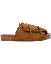 Visvim - Christo Shaman Folk Fringe Mules - Lyst