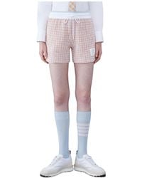 Thom Browne - Checked Tweed Drawstring Shorts - Lyst