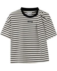 WOOYOUNGMI - Striped Kink T-Shirt - Lyst