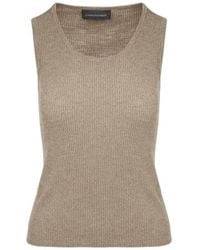Lorena Antoniazzi - Sleeveless Ribbed-Knit Top - Lyst