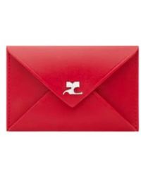 Courreges - Leather Envelope Card Holder - Lyst